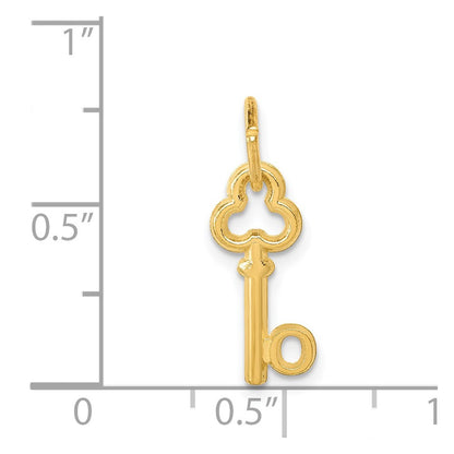 14k Yellow Gold Key Letter O Initial Charm Pendant