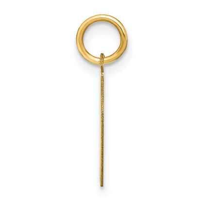 14k Yellow Gold Letter N Initial Pendant for Women