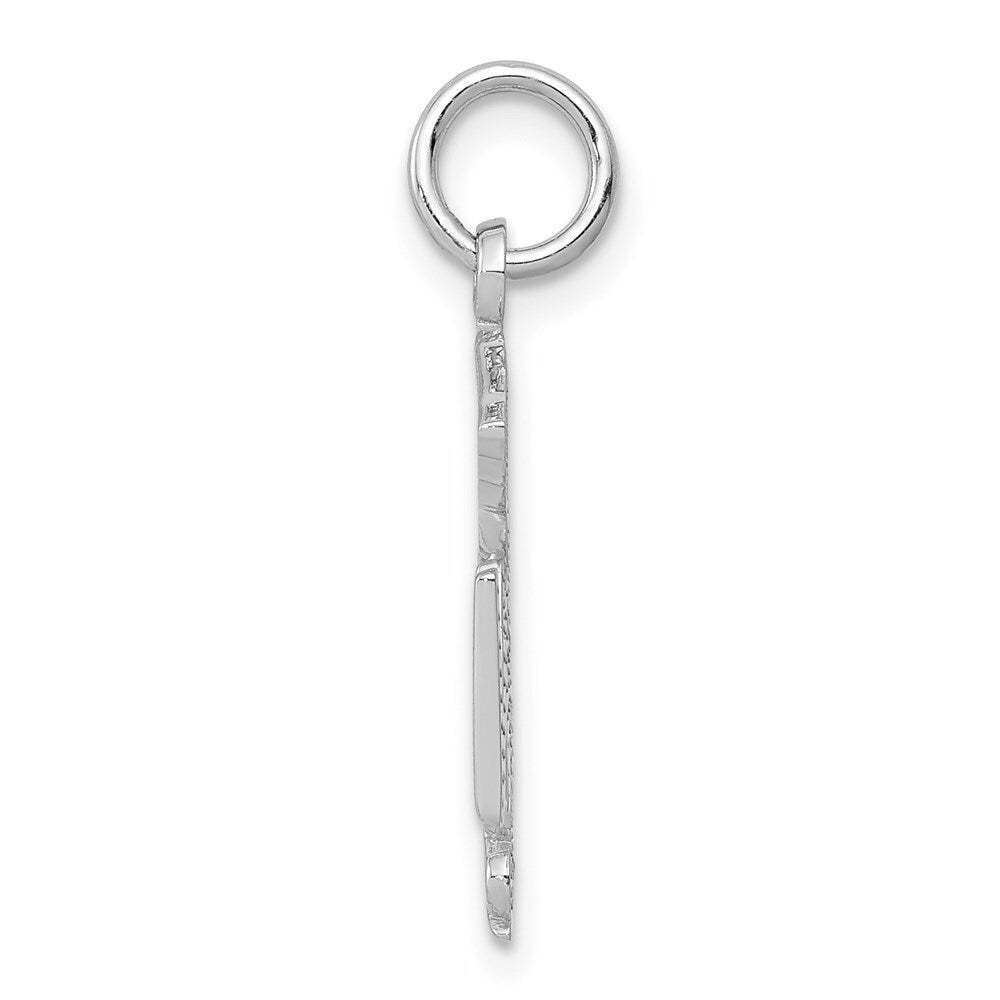 14k White Gold RN Registered Nurse Charm Pendant for Women
