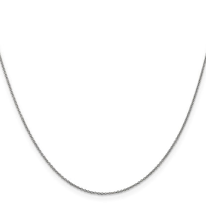 14K White Gold 14 inch .9mm Cable with Lobster Clasp Chain Necklace