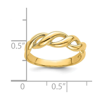 14K Yellow Gold Freeform Knot Ring