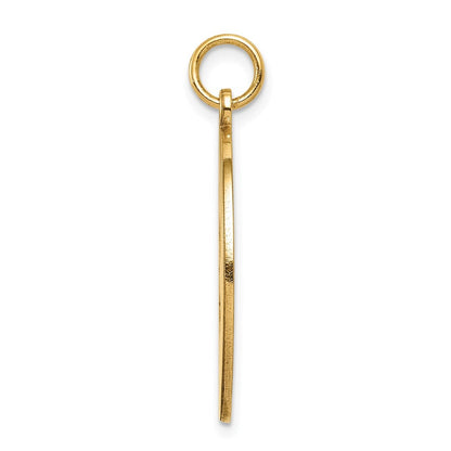 14k Yellow Gold 22mm Round Non-enameled Medical Jewelry Pendant