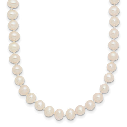14k Yellow Gold 4-5mm White Freshwater Cultured Pearl 24 inch Necklace