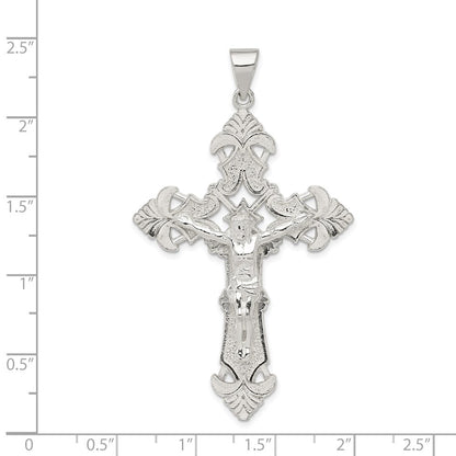 Sterling Silver Polished Crucifix Pendant Holiday Gift for Women