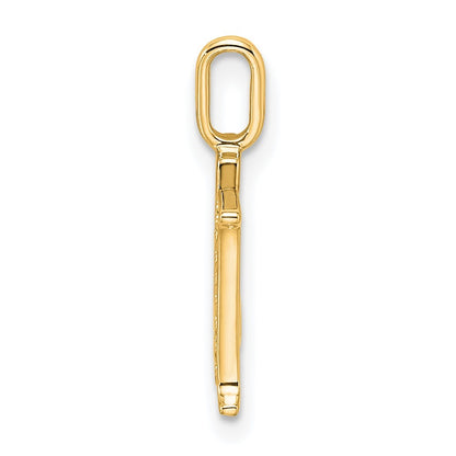 14k Yellow Gold Diamond Letter M Initial Pendant