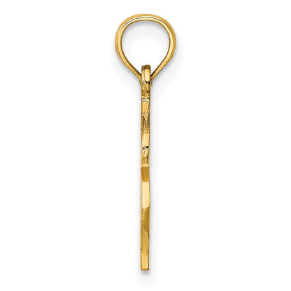 14k Yellow Gold Dollar Sign Charm