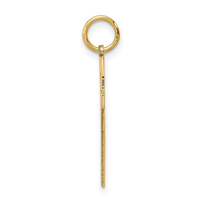 14k Yellow Gold Laser Designed Cross Pendant