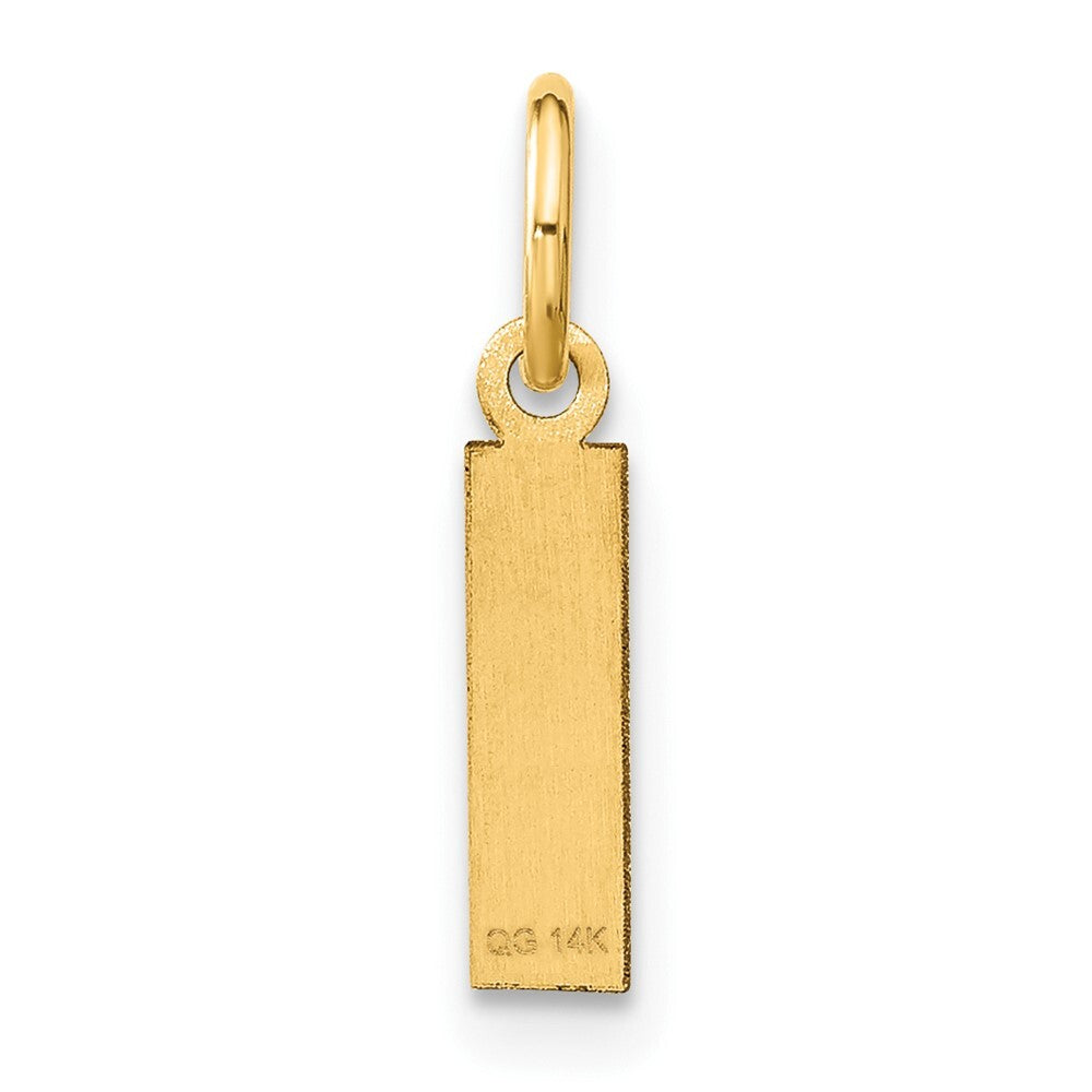 14k Yellow Gold Letter I Initial Pendant for Women