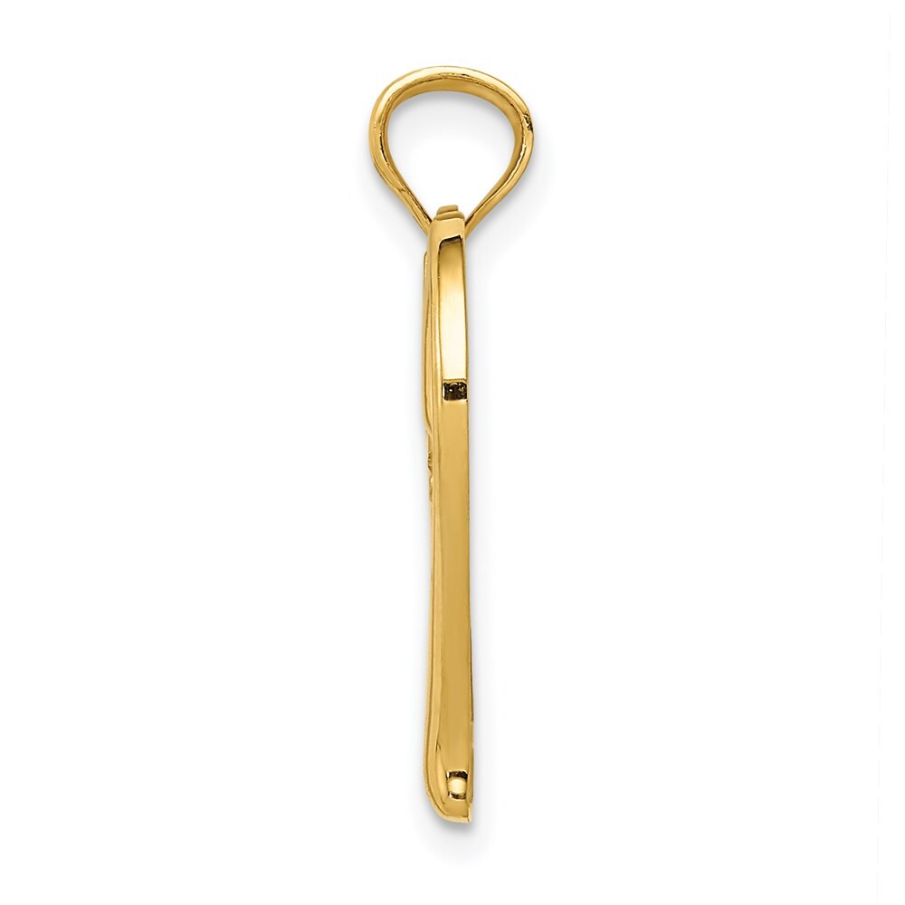 14k Yellow Gold Polished MOM in Heart Infinity Symbol Pendant for Women
