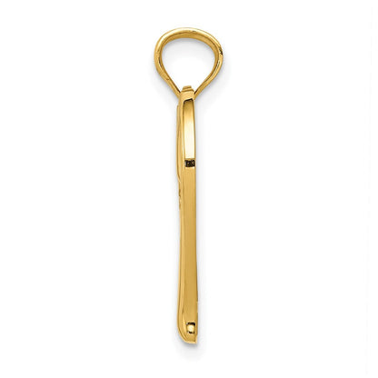 14k Yellow Gold Polished MOM in Heart Infinity Symbol Pendant for Women