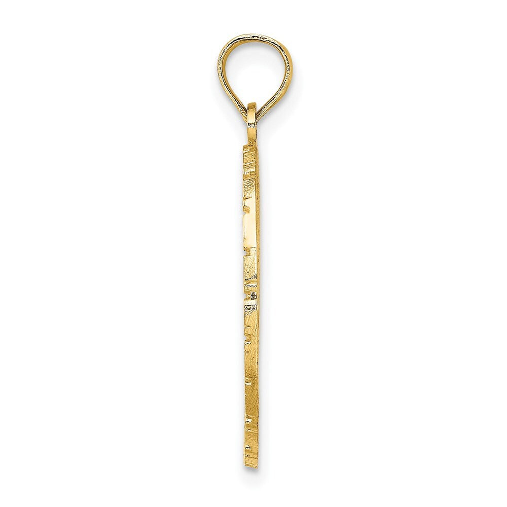 14k Yellow Gold JAMAICA Bird and Flowers Charm