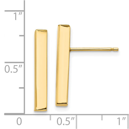 14k Yellow Gold Polished 3mm Stud Earrings Gift for Women