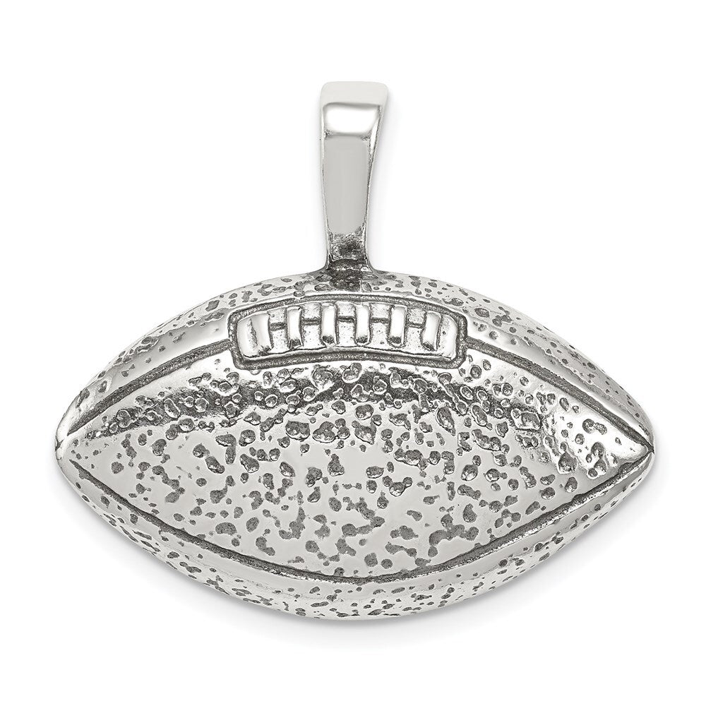 Sterling Silver Antiqued Football Pendant Holiday Gift for Women