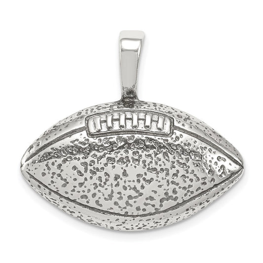 Sterling Silver Antiqued Football Pendant Holiday Gift for Women