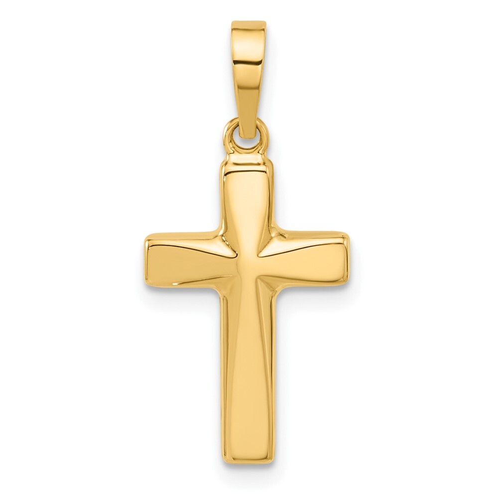 14k Yellow Gold Polished Cross Pendant