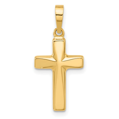 14k Yellow Gold Polished Cross Pendant