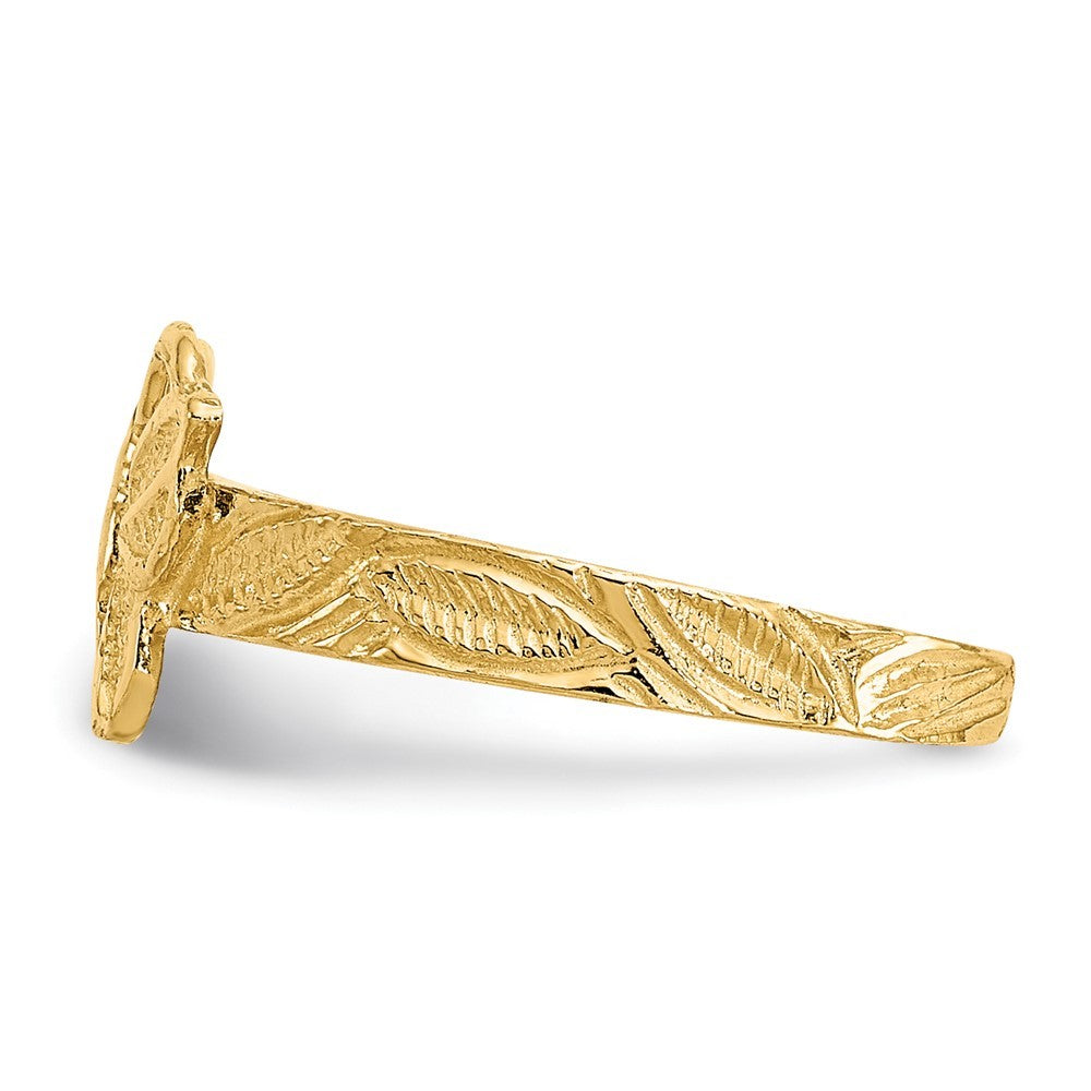 14k Yellow Gold Butterfly Toe Ring
