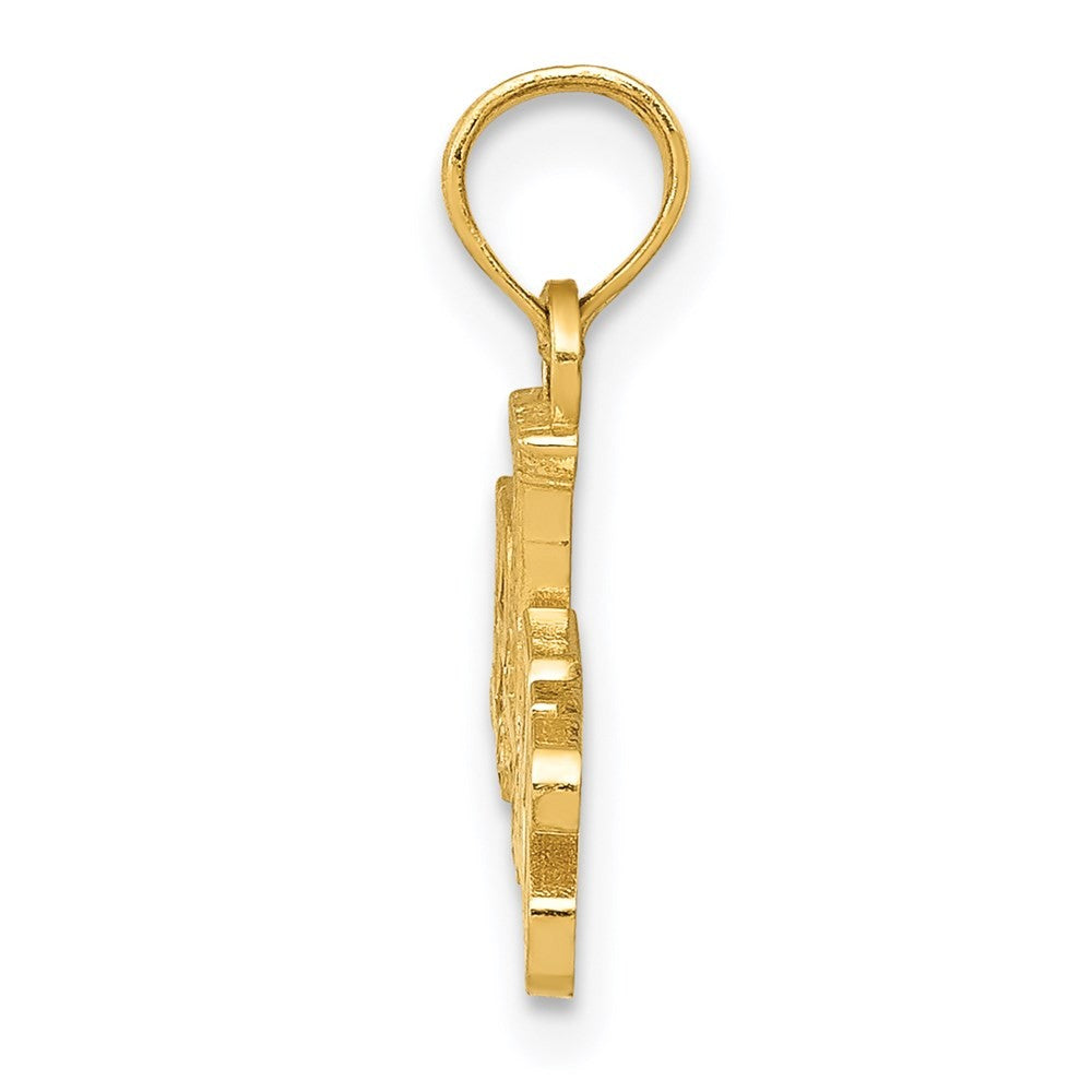 14k Yellow Gold PARIS With Eiffel Tower Pendant