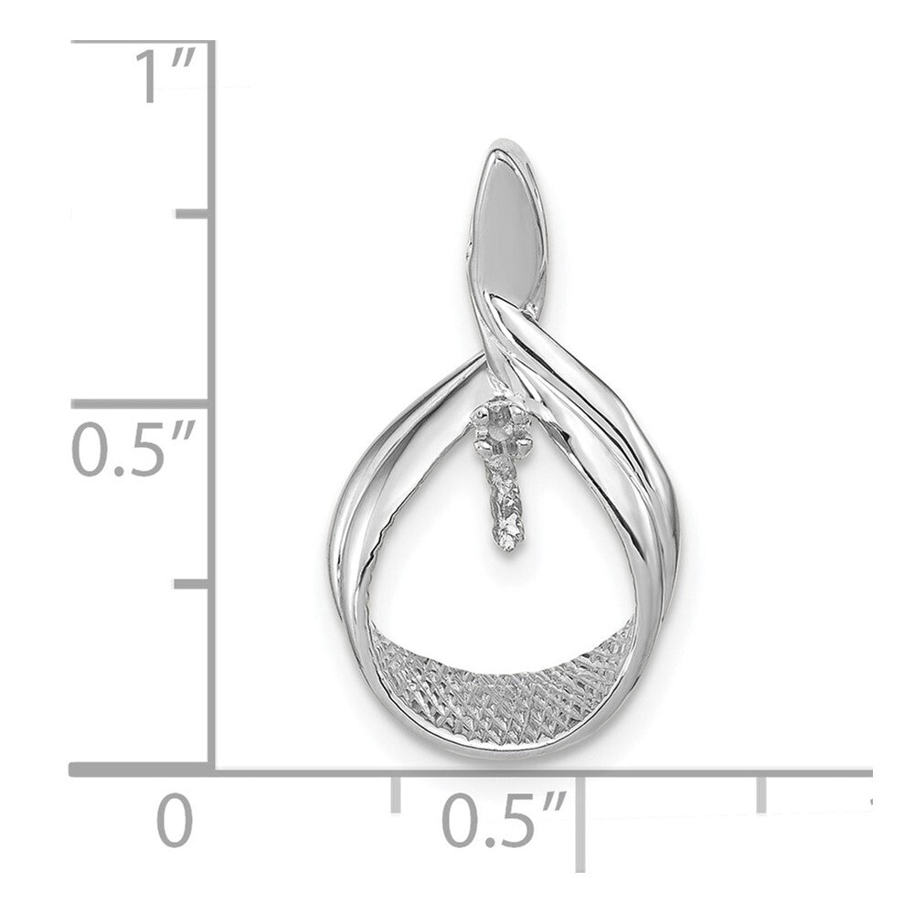 14k White Gold Pearl Pendant Mounting for Women