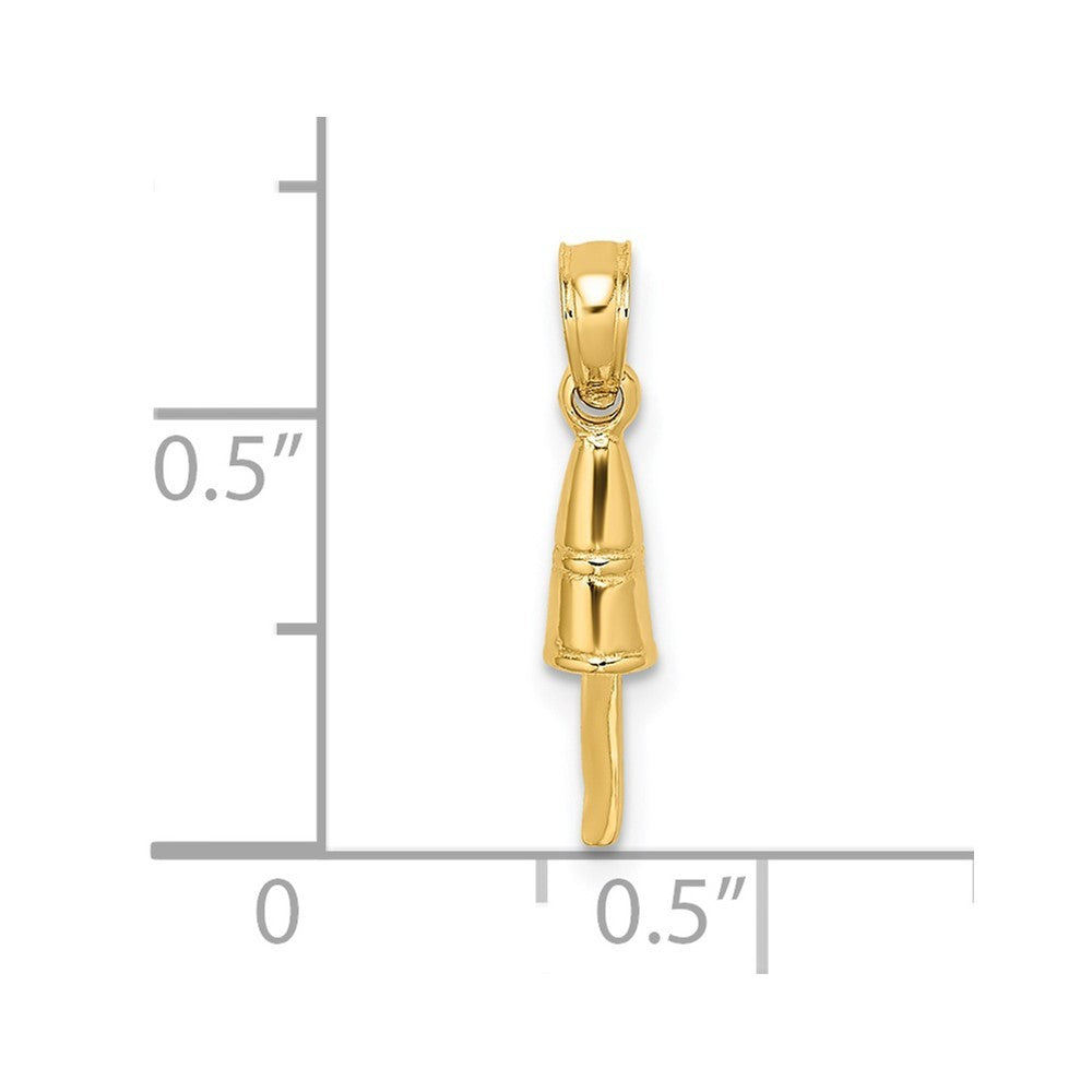 14k Yellow Gold 3-D Buoy Charm