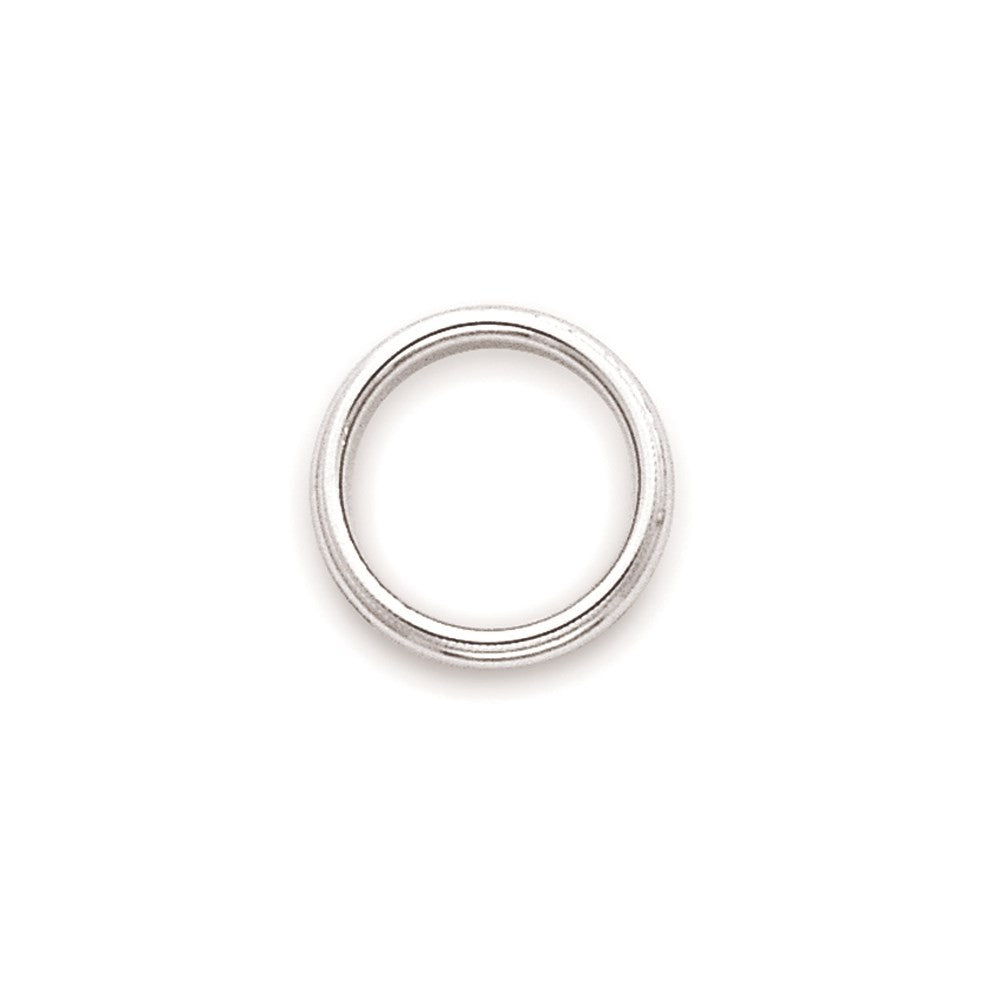 14k White Gold 3mm Milgrain Half Round Wedding Band Ring Size 7