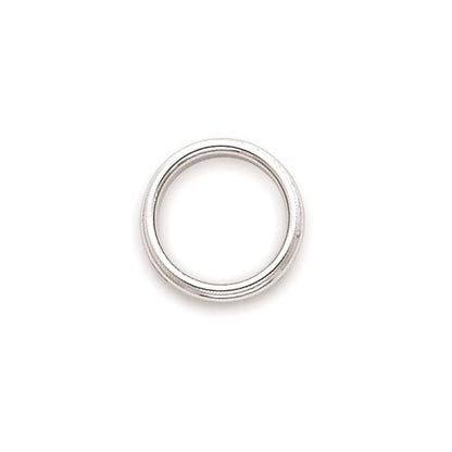 14k White Gold 3mm Milgrain Half Round Wedding Band Ring Size 7