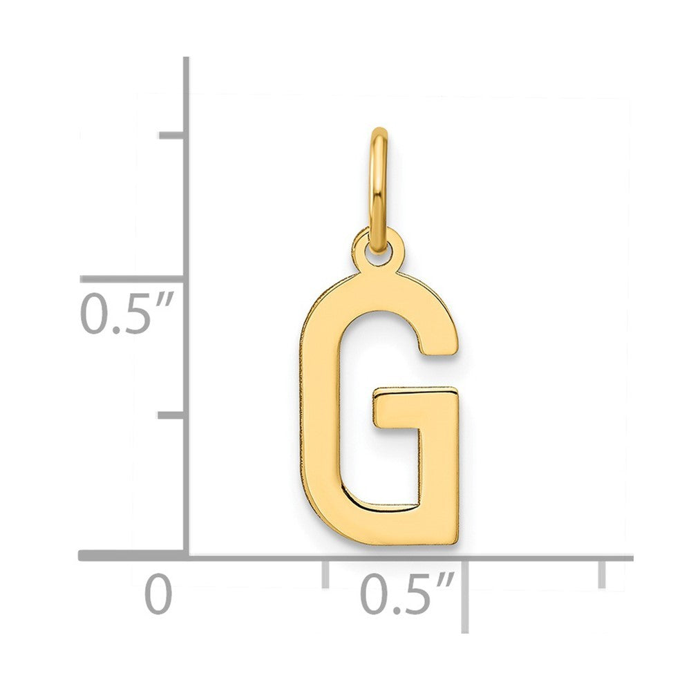 14k Yellow Gold Letter G Initial Pendant