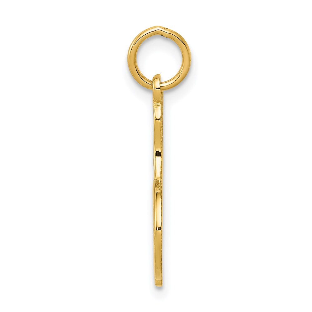 14k Yellow Gold Bowling Pins Charm Pendant for Women