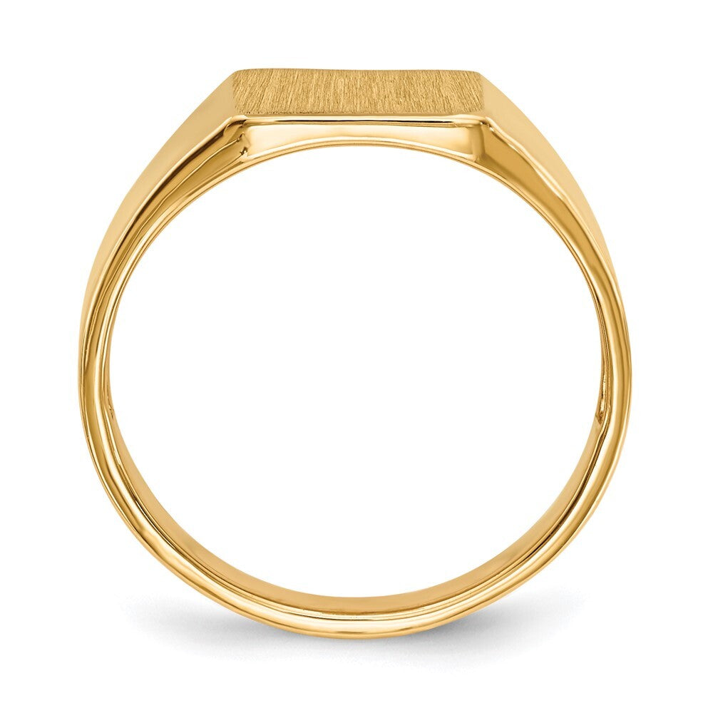 14K Yellow Gold 9.0x8.5mm Open Back Signet Ring