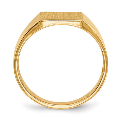 14K Yellow Gold 9.0x8.5mm Open Back Signet Ring