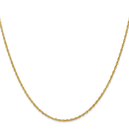 14k Yellow Gold 24 inch 1.3 Heavy Baby Rope Chain Necklace