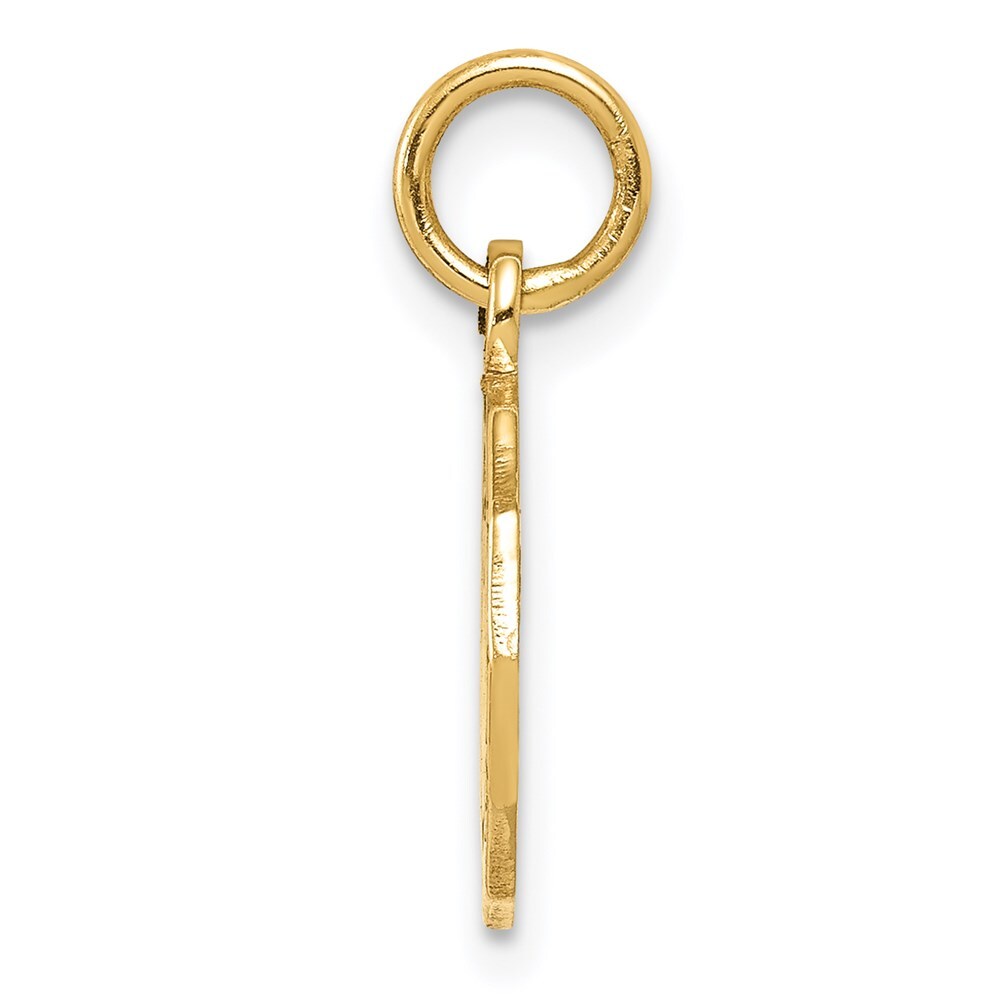 14k Yellow Gold Baptism Spanish Recuerdo Del Bautismo on Back Charm Pendant