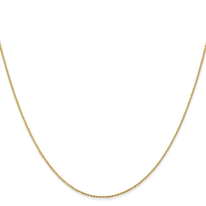 14k Yellow Gold 30 inch .8mm Diamond-cut Parisian Wheat with Lobster Clasp Chain