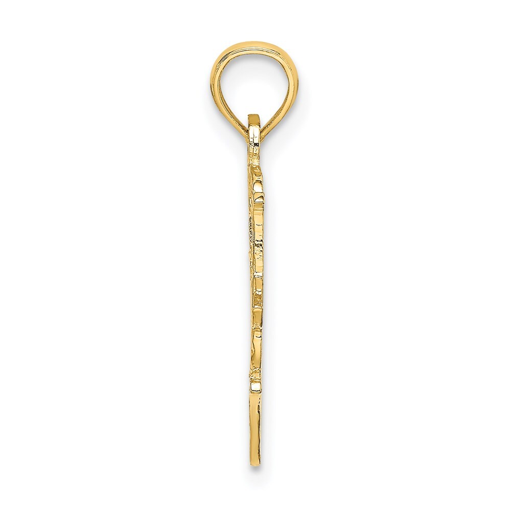14k Yellow Gold #1 NANA in Heart Charm Pendant for Women