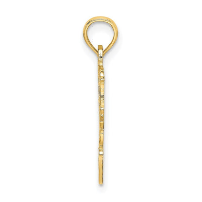 14k Yellow Gold #1 NANA in Heart Charm Pendant for Women