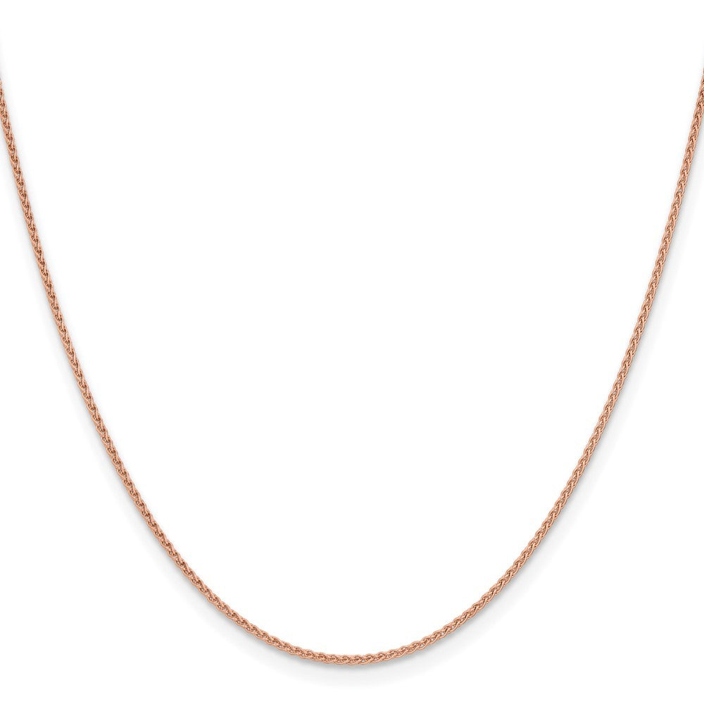 14K Rose Gold 18 inch 1.25mm Solid Polished Spiga Chain Necklace