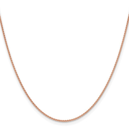 14K Rose Gold 18 inch 1.25mm Solid Polished Spiga Chain Necklace