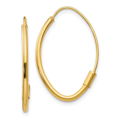14k Yellow Gold Wire Threader Stud Earrings Gift for Women