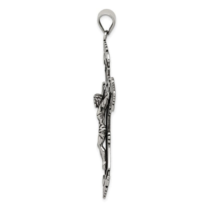 Sterling Silver Antiqued Crucifix Pendant Holiday Gift for Women
