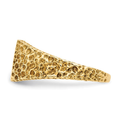 14K Yellow Gold 7.0x8.0mm Open Back Signet Ring