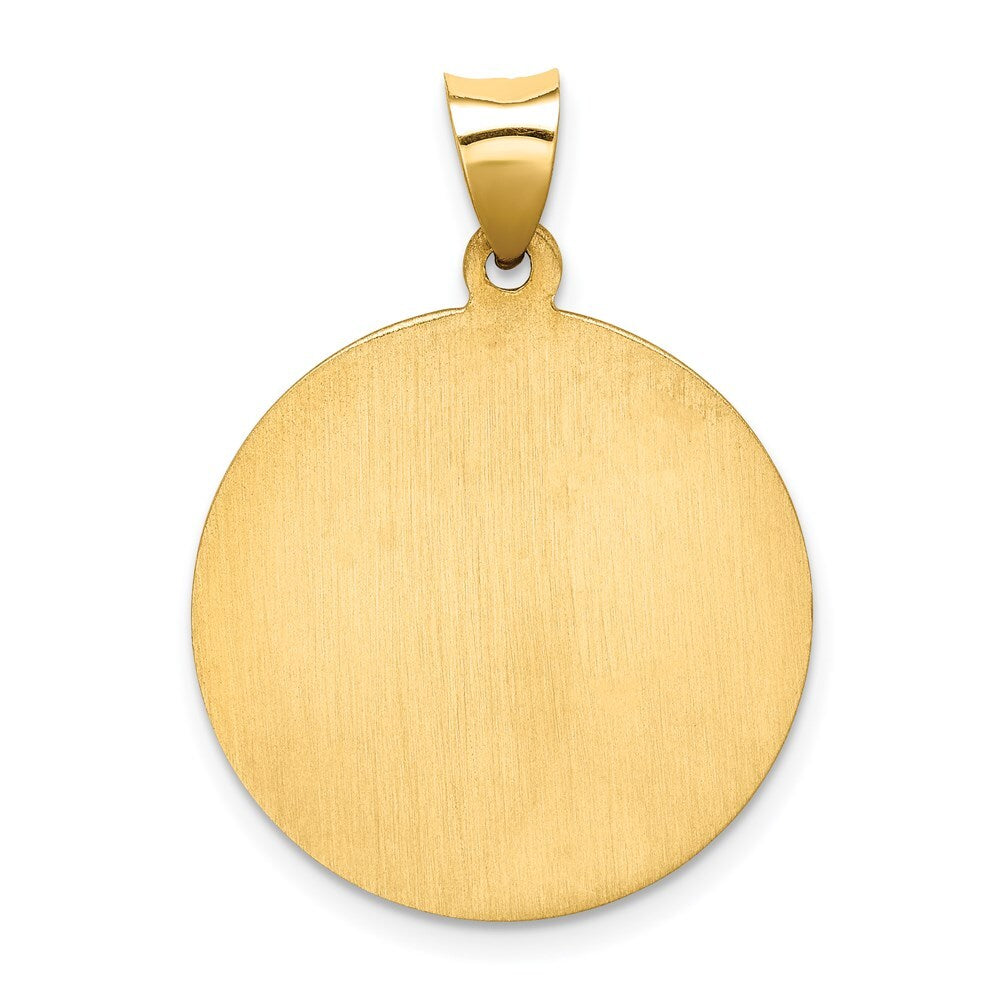 14k Yellow Gold Saint Jude Medal Hollow Pendant