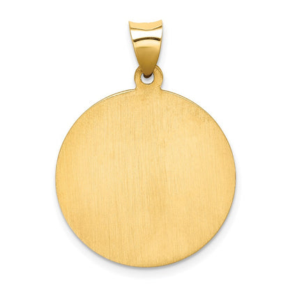 14k Yellow Gold Saint Jude Medal Hollow Pendant