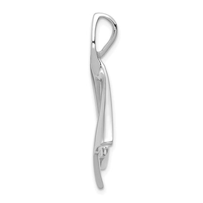 14k White Gold Slide Pendant for Women