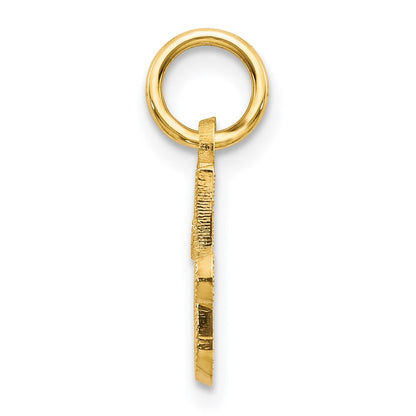 14k Yellow Gold Script Letter J Initial Charm