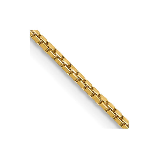 14k Yellow Gold 16 inch 1.05mm Box Chain Necklace