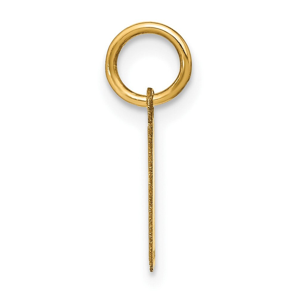 14k Yellow Gold Letter I Initial Pendant for Women