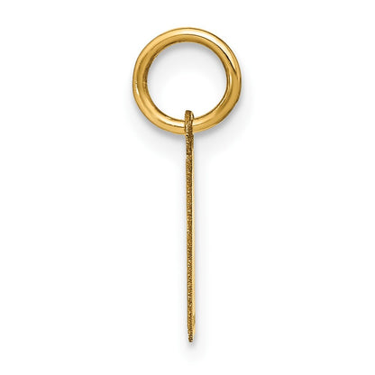 14k Yellow Gold Letter I Initial Pendant for Women