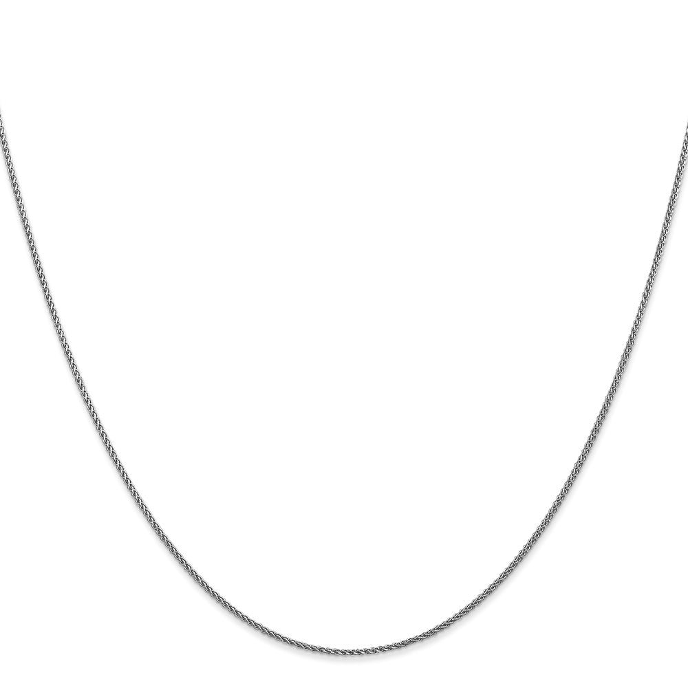 14K White Gold 26" 1.05mm Diamond-cut Spiga Chain Necklace
