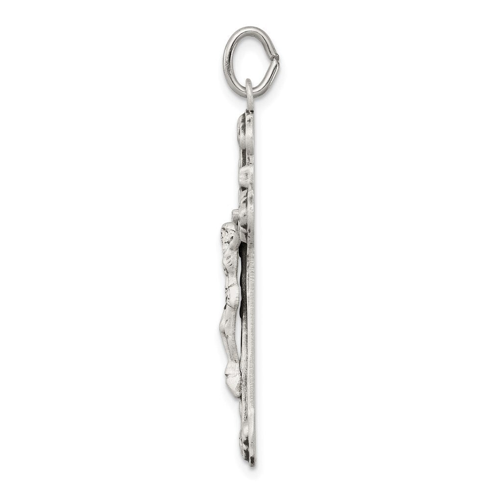 Sterling Silver Antiqued INRI Crucifix Pendant Holiday Gift for Women