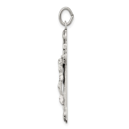 Sterling Silver Antiqued INRI Crucifix Pendant Holiday Gift for Women